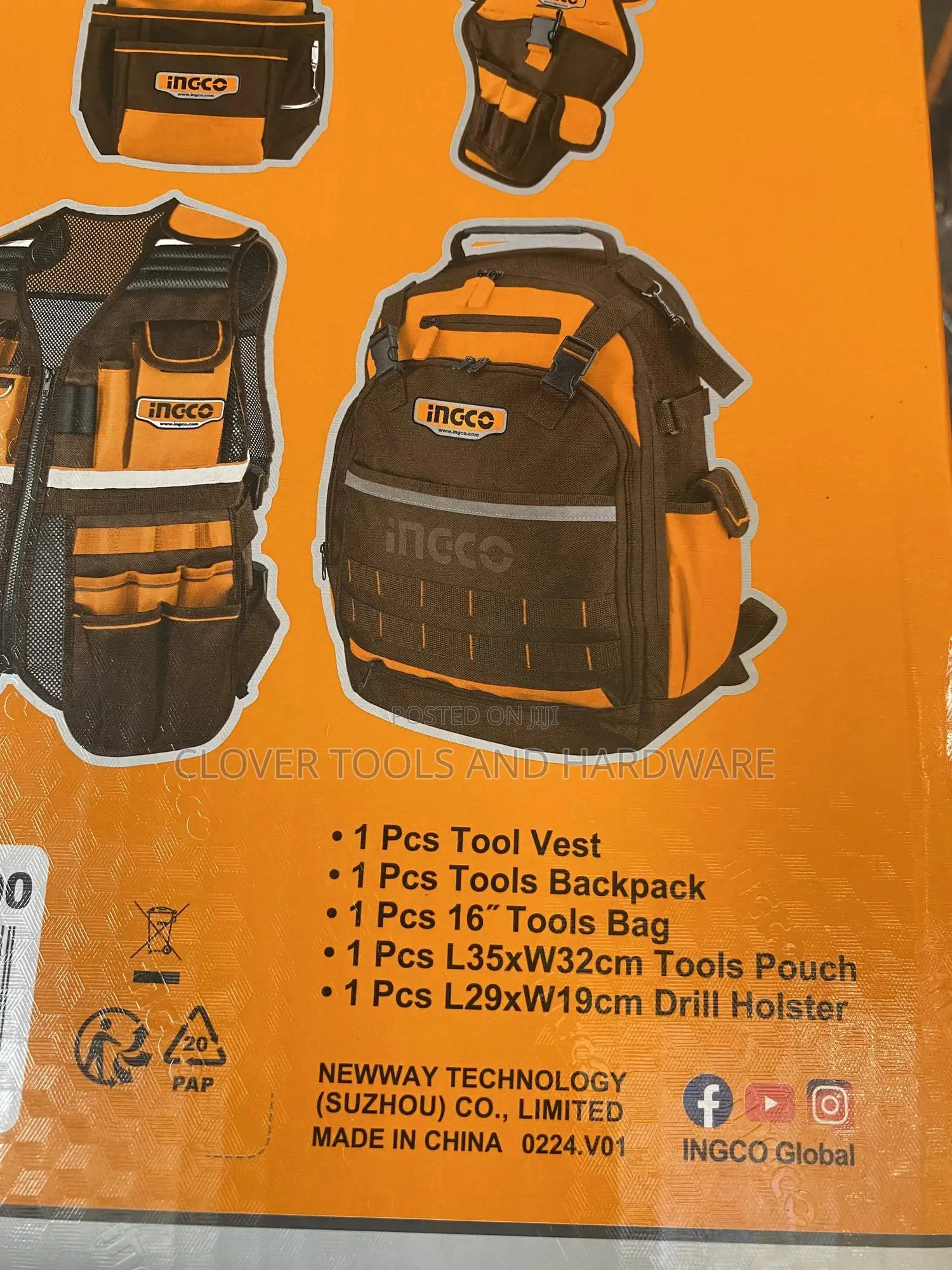 Ingco Set 5 PCS Tools Bag Set