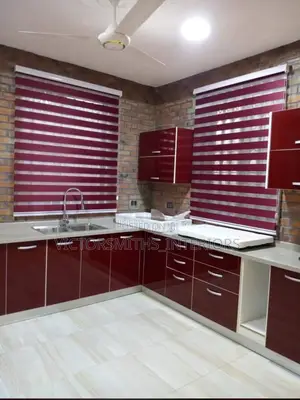 Luxury Kitchen Cabinets and Day and Night Blinds