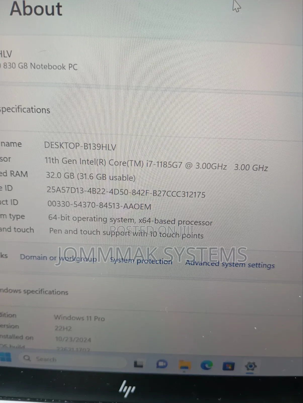 Laptop HP EliteBook 830 G8 32GB Intel Core I7 SSD 512GB