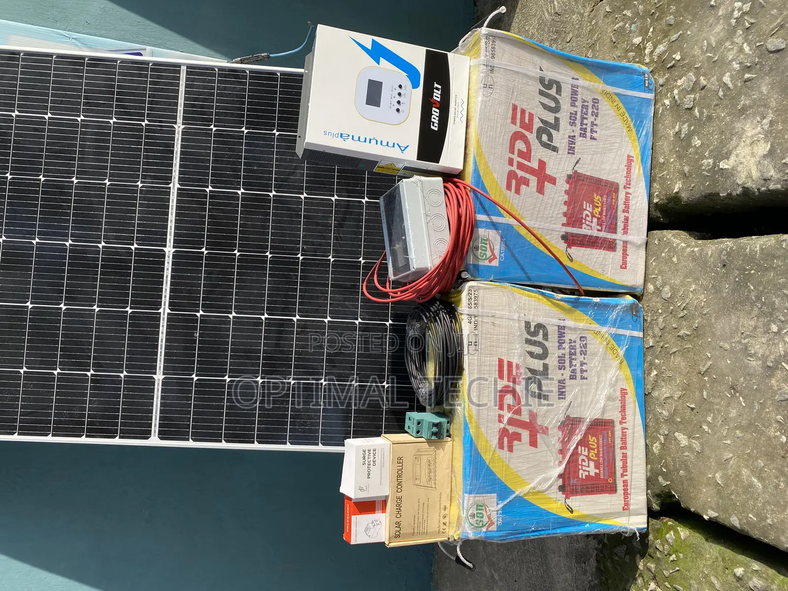 1.5kva 2 Batteries Complete Solar Solution
