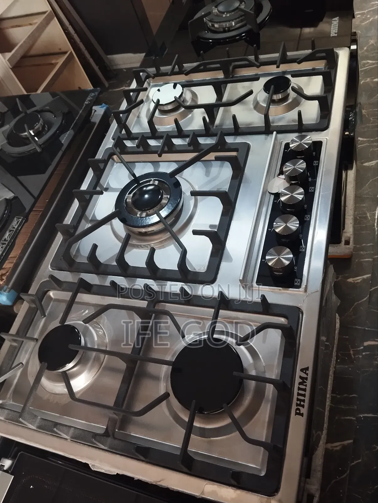 Original Phiima Stainless Steel Inbuilt Gas Cooker 60x90cm
