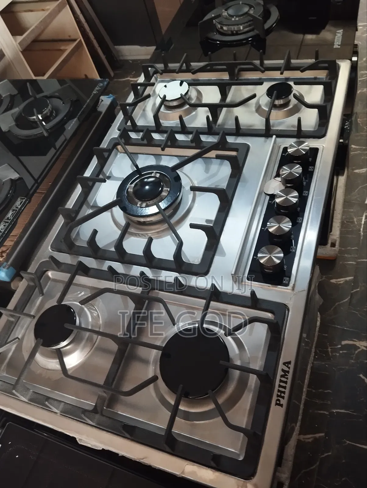 Original Phiima Stainless Steel Inbuilt Gas Cooker 60x90cm