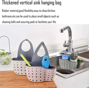 Sink Faucet Caddy Sponge Holder With Adjustable Strap