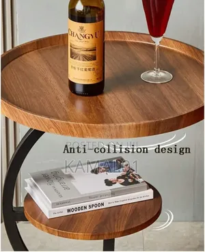 Home Round Side End Table 2-Tier Coffee Round Table