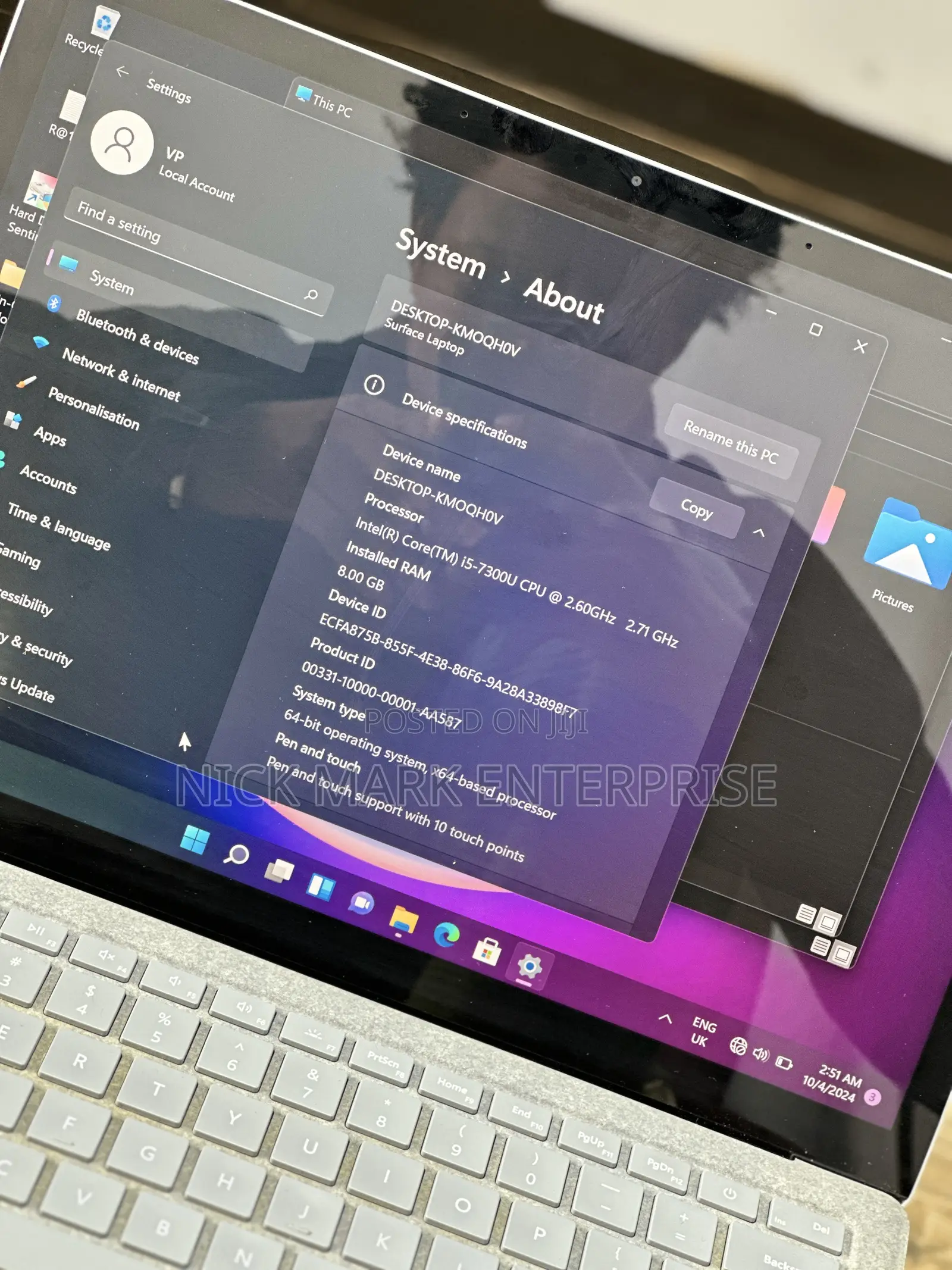 Laptop Microsoft Surface Pro 3 8GB Intel Core i5 SSD 256GB