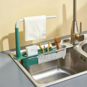Kitchen Sink Holder, Sink Retractable Drain Rack, Dish