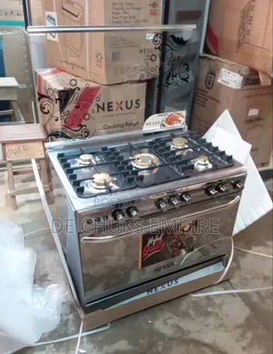 Brand>> Nexus 5 Burner 90/60cm Standing Gas Cooker With Oven