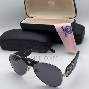 Versace Crested Aviator Sunglasses