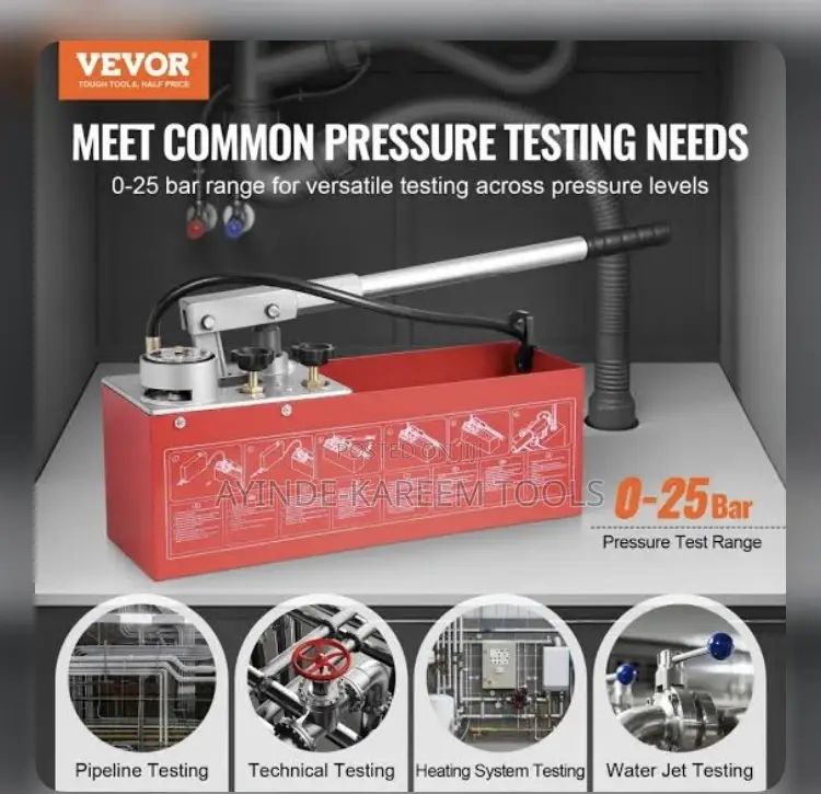 50BAR Hand Operated Pressure Test Pump