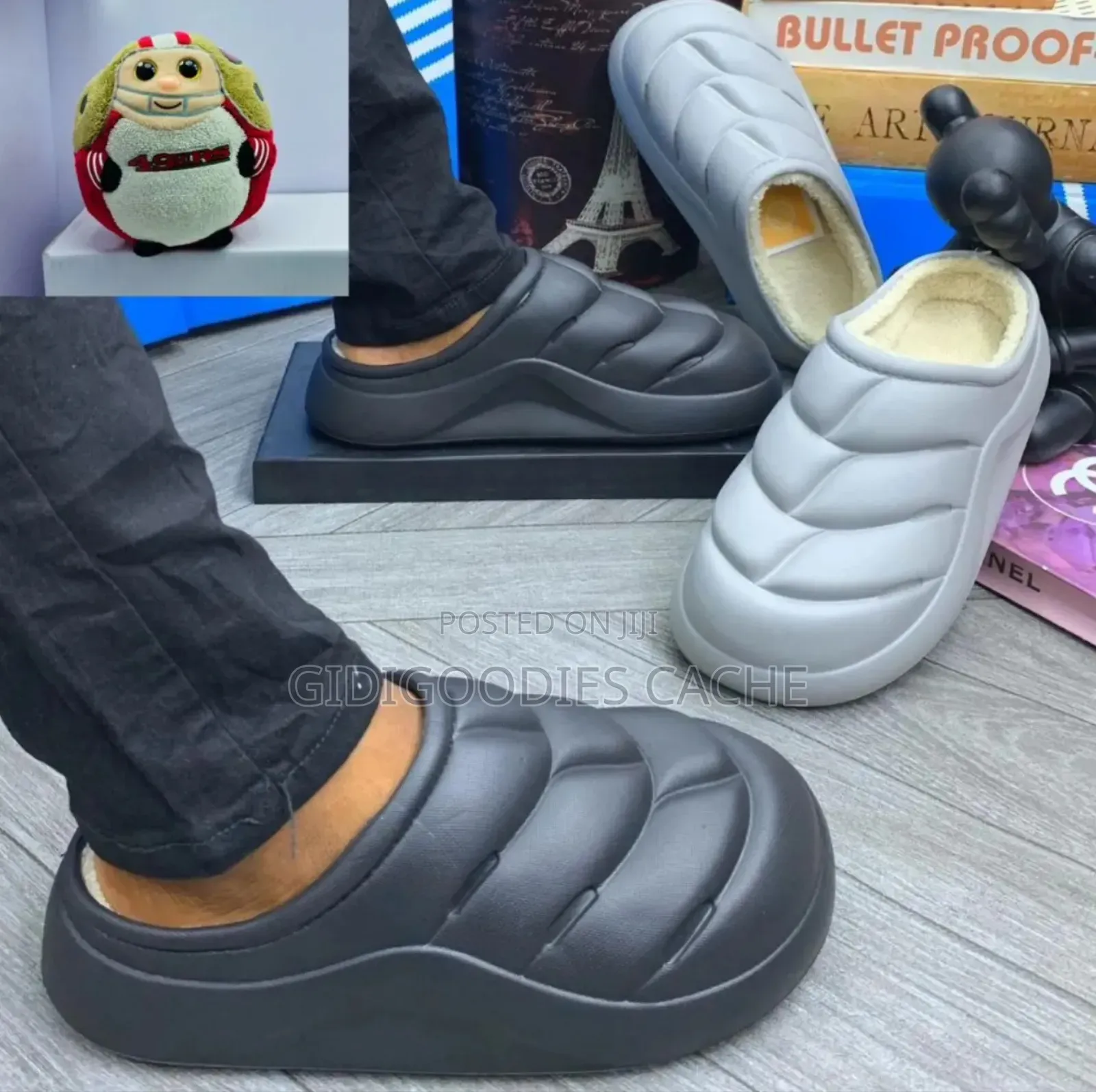 Rubber Clogs With Fur