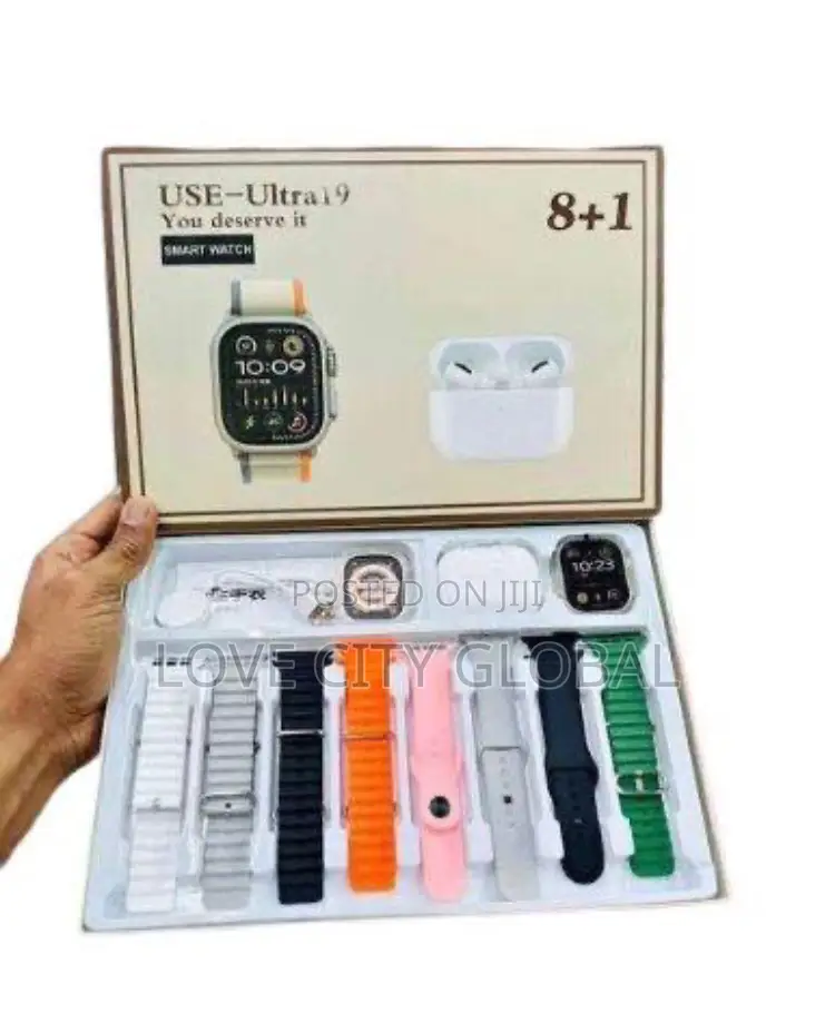 Use-Ultra19 Smart Watch 11in1 Amoled Display, Earpod,8 Strap for sale ...