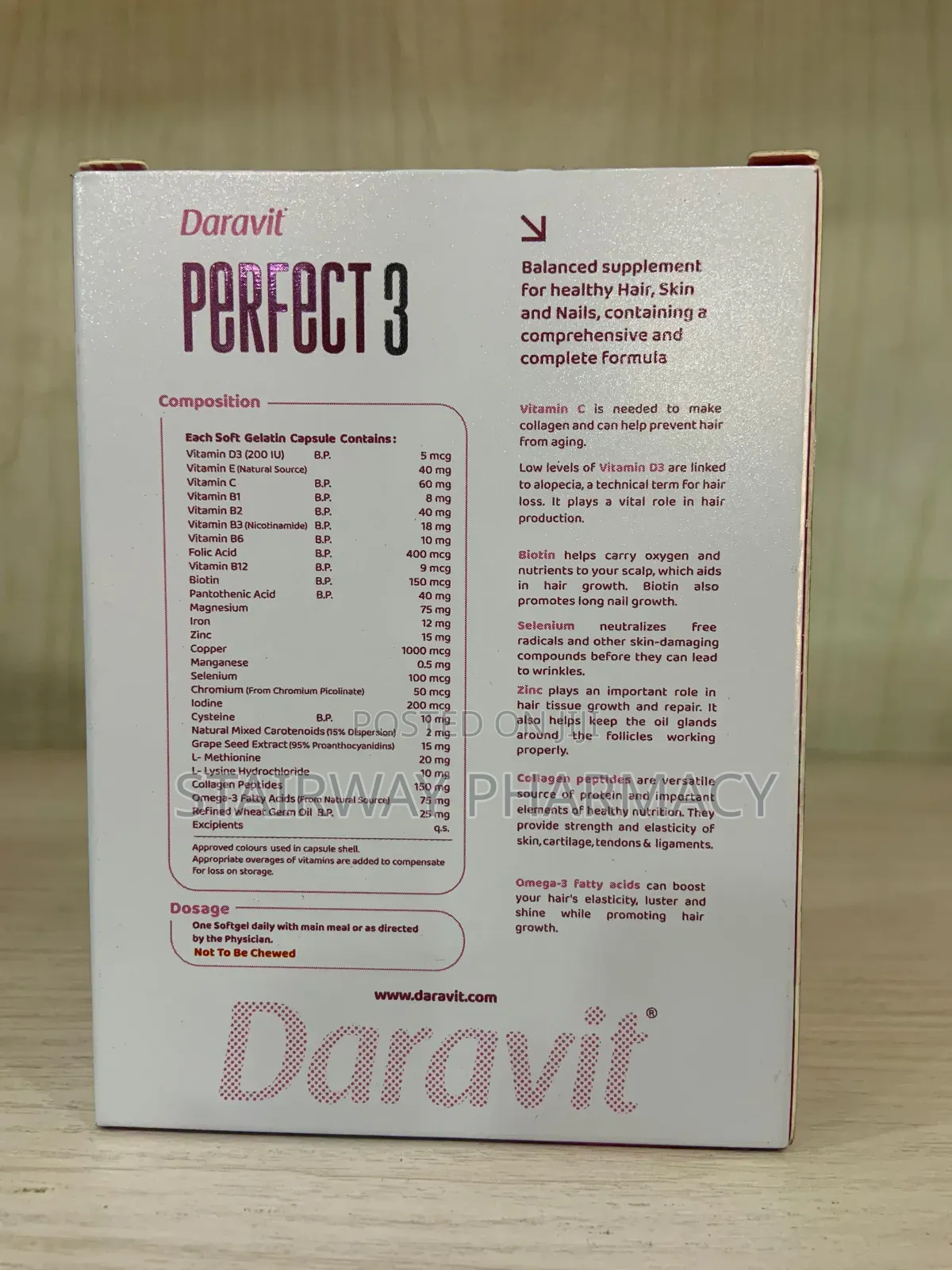 Daravit Perfect 3 For Hair, Skin And Nails