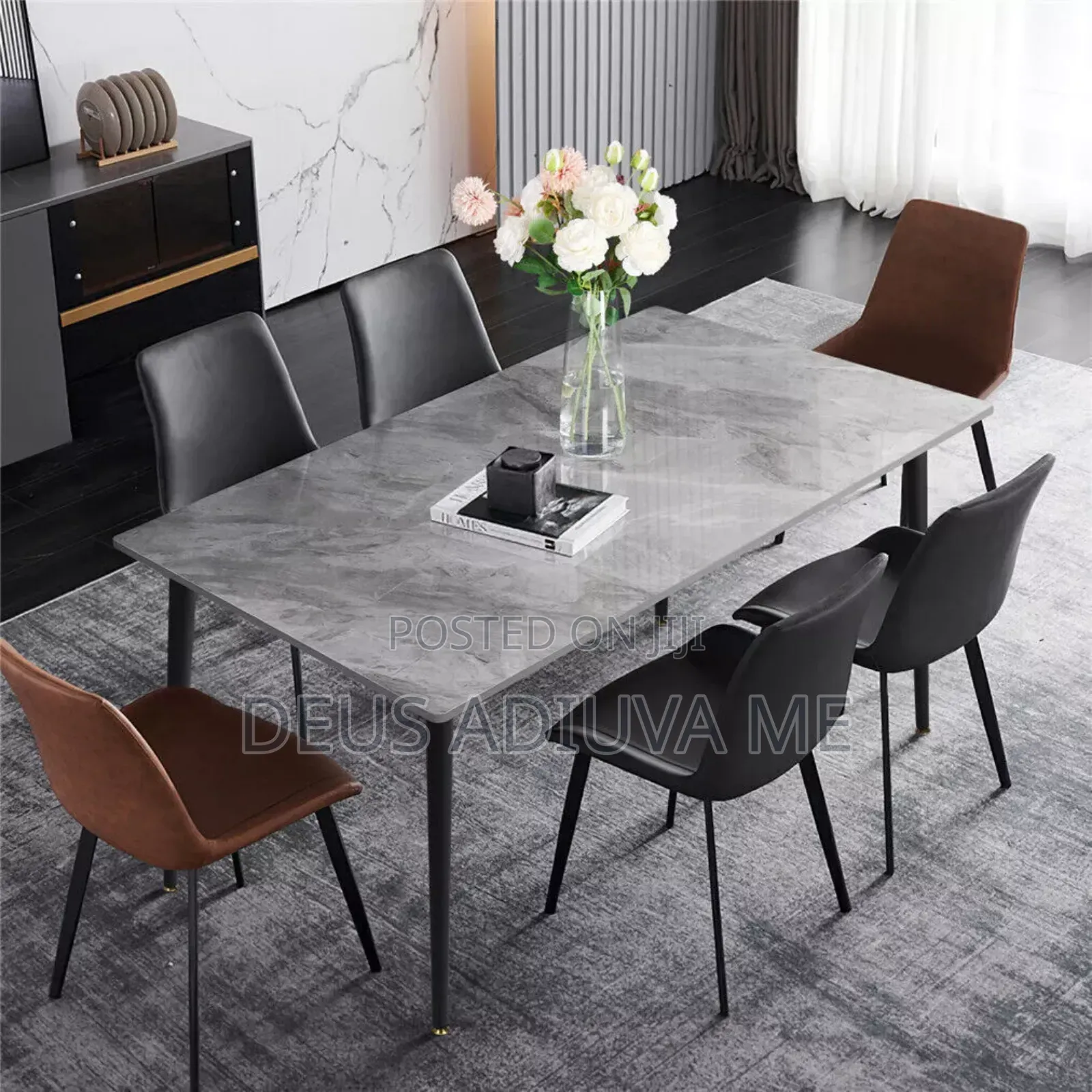 Marble Dining Table and Chairs