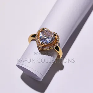 Photo - No Fading Gold Steel Adjustable Engagement /Proposal Ring
