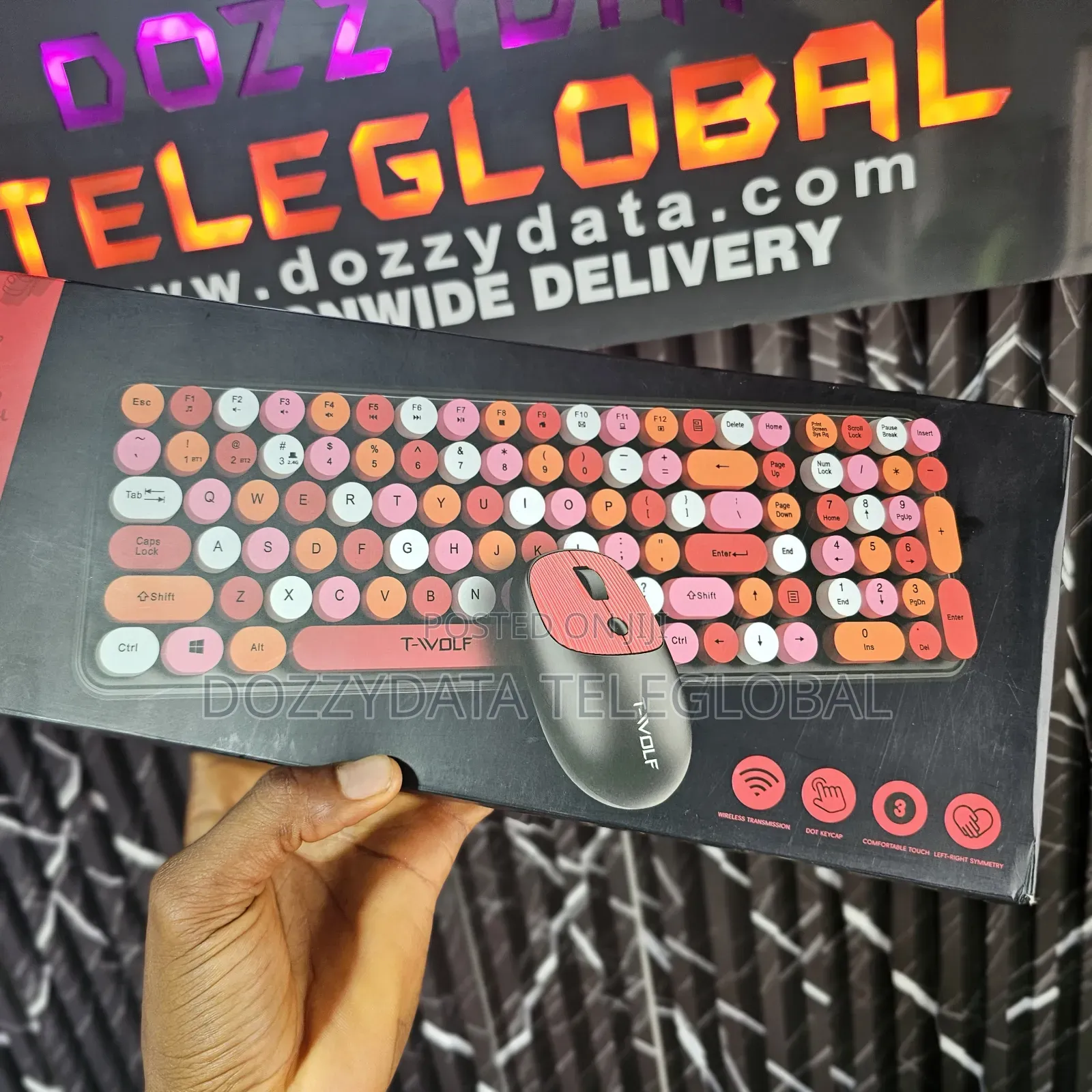 Twolf TF350 DOT PUNK Wireless Keyboard and Mouse Set
