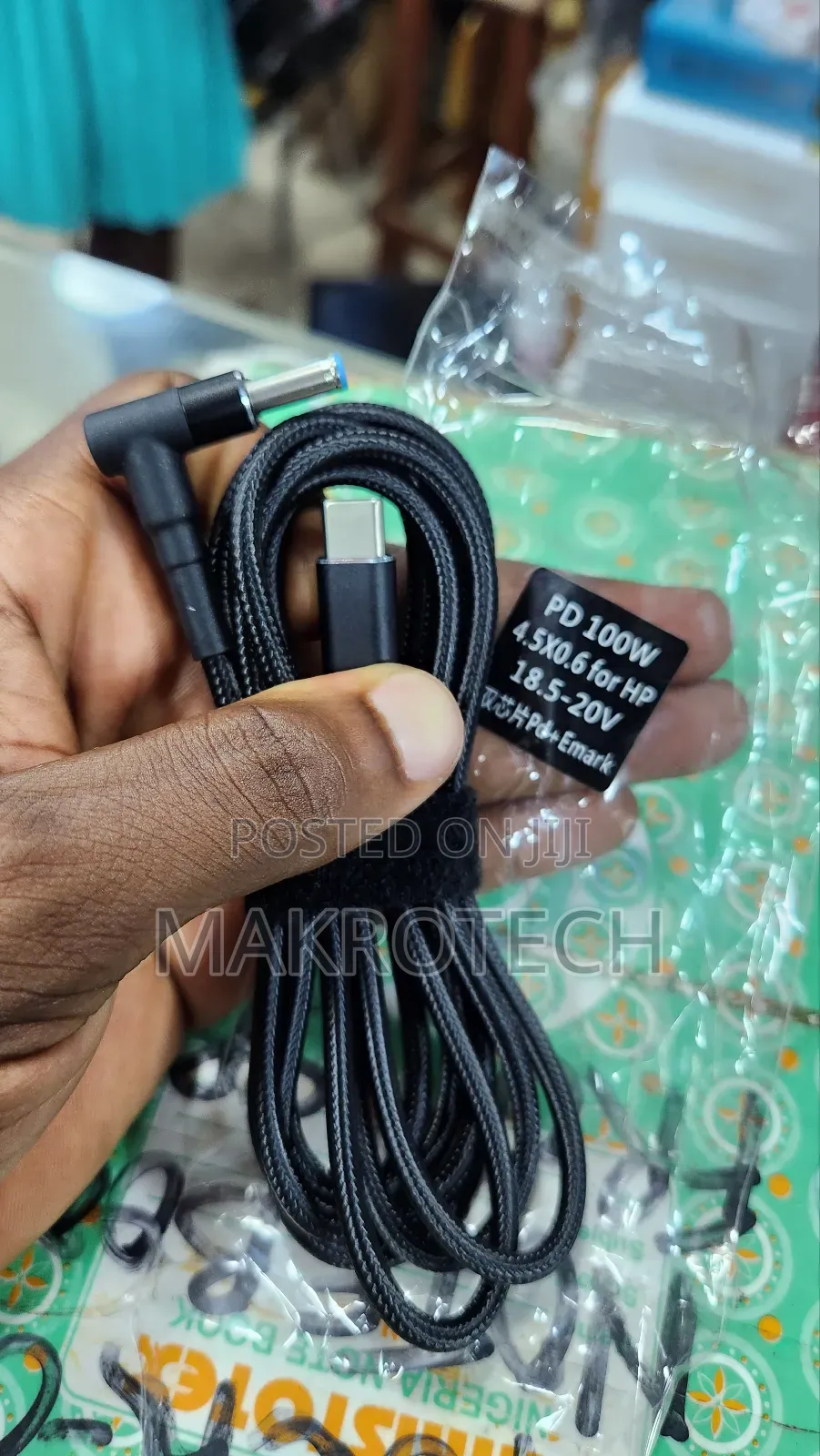 Charging Cable Type C to Converter 100W PD Cord for HP