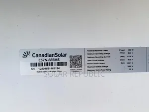 Canadian 665W Mono Solar Panel