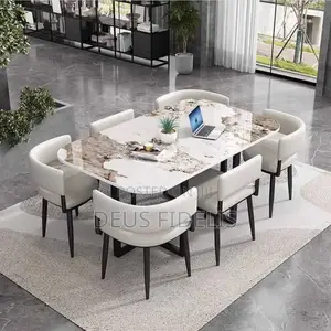 Classic Marble Dining Set With 6 Chairs