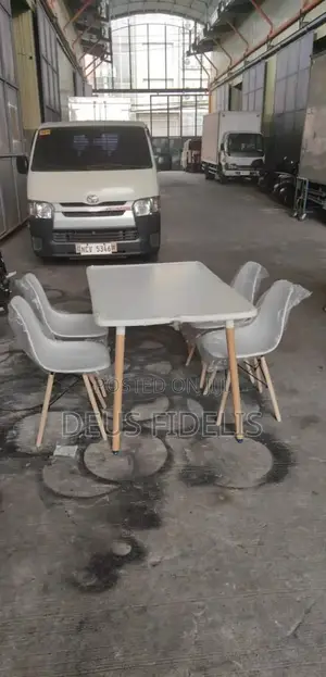 Plastic Restaurant Table and 4 Chairs
