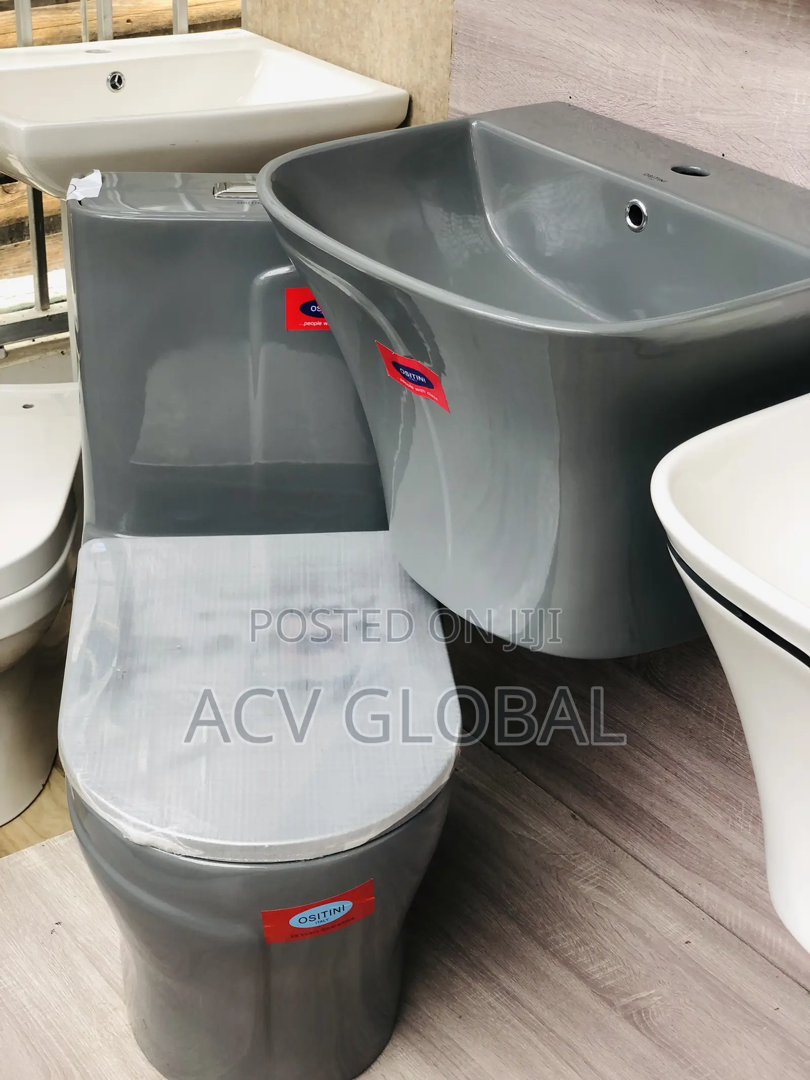 Gray Master Wc With Basin