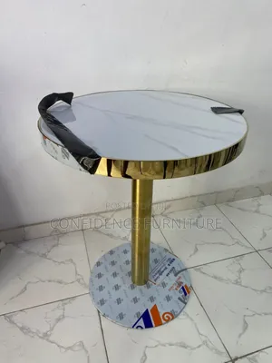 High Quality Gold Coffee Table With Marble Top