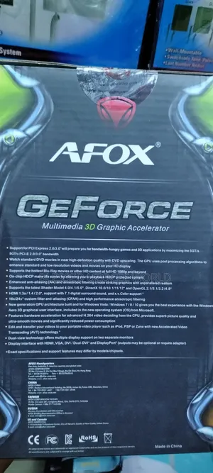 2GB Afox GT730 Nvidia 3D Graphics Card DDR3 Accelerator Tool