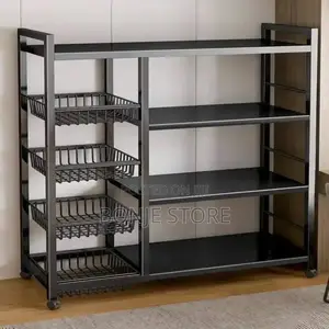 Multifunctional Storage Rack Trolley Heavy Duty Long Lasting