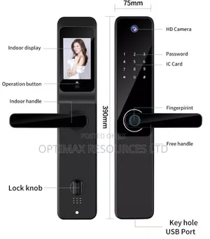 Tuya WIFI Smart Door Lock With Cateye and Handle