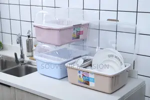 Plastic Plate Rack With Cover
