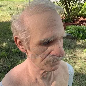 Elder Headgear Realistic Human Full Silicone Mask