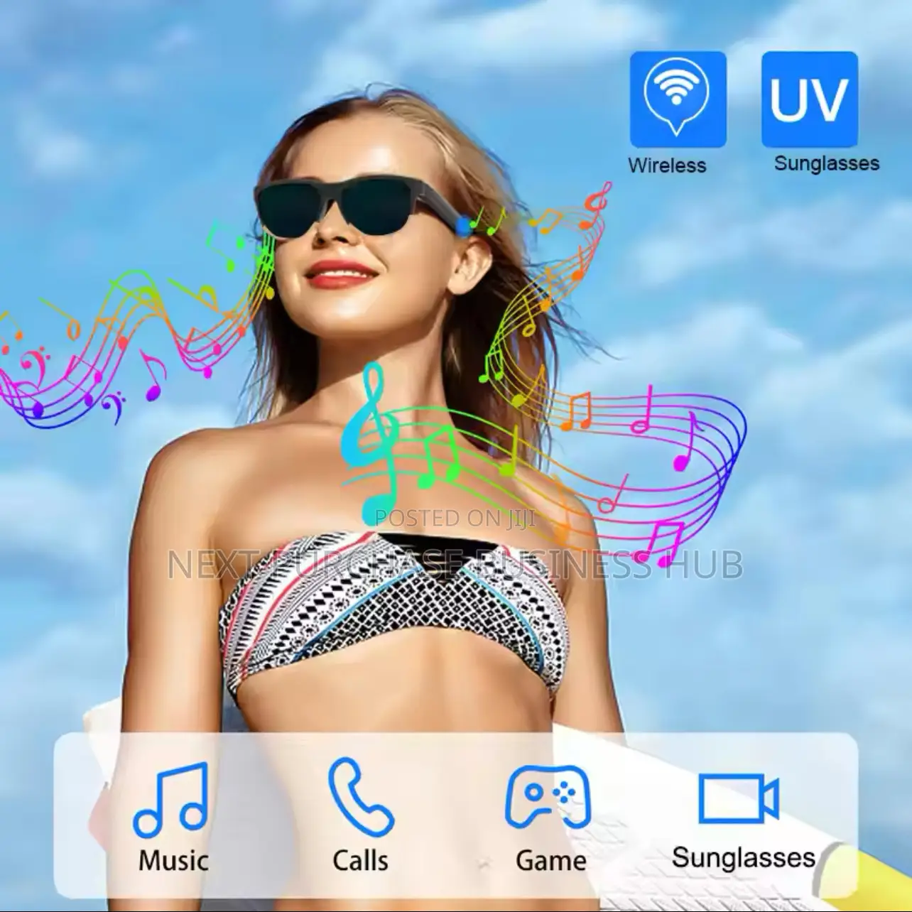 Smart Wireless Bluetooth Headset Glasses