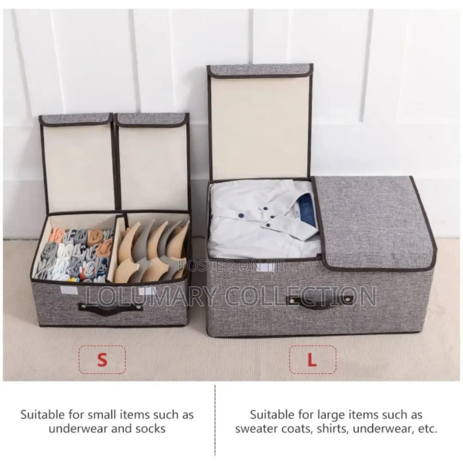 Foldable Storage Box With Lid Dust Proof Clothes Storage Box