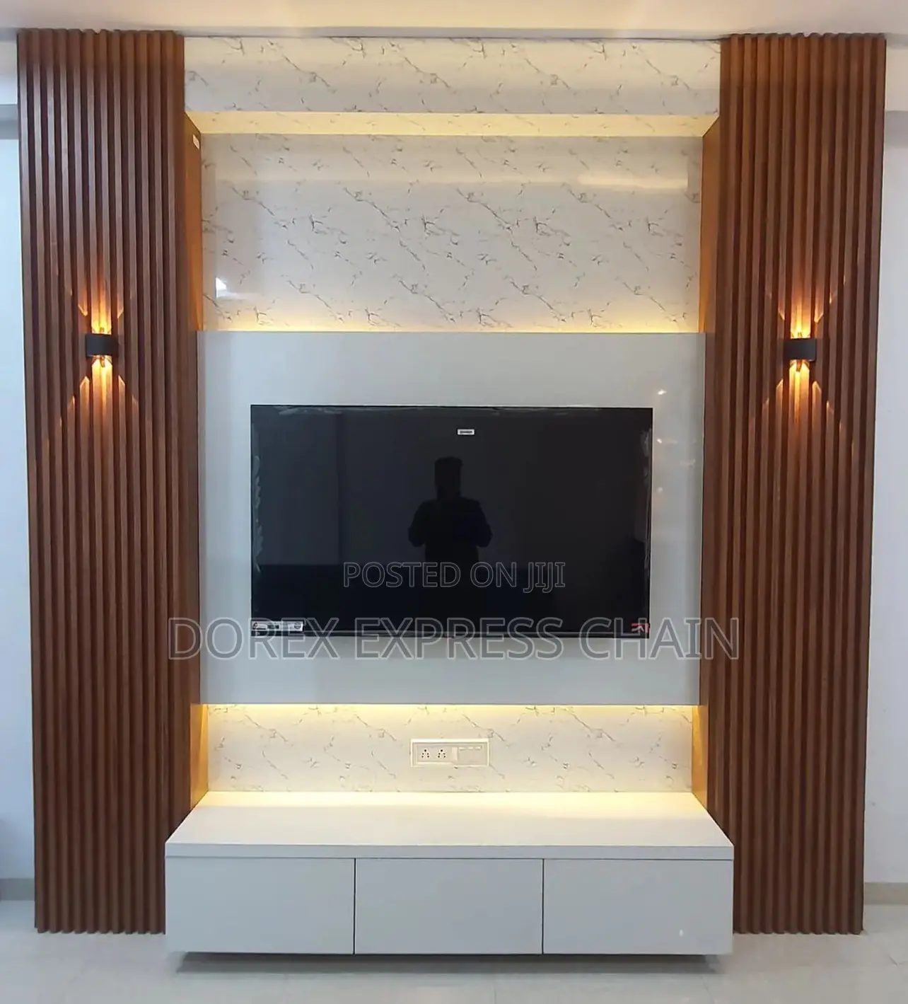 Modern Wall-to-Wall TV Console by Dorex-Express Chain