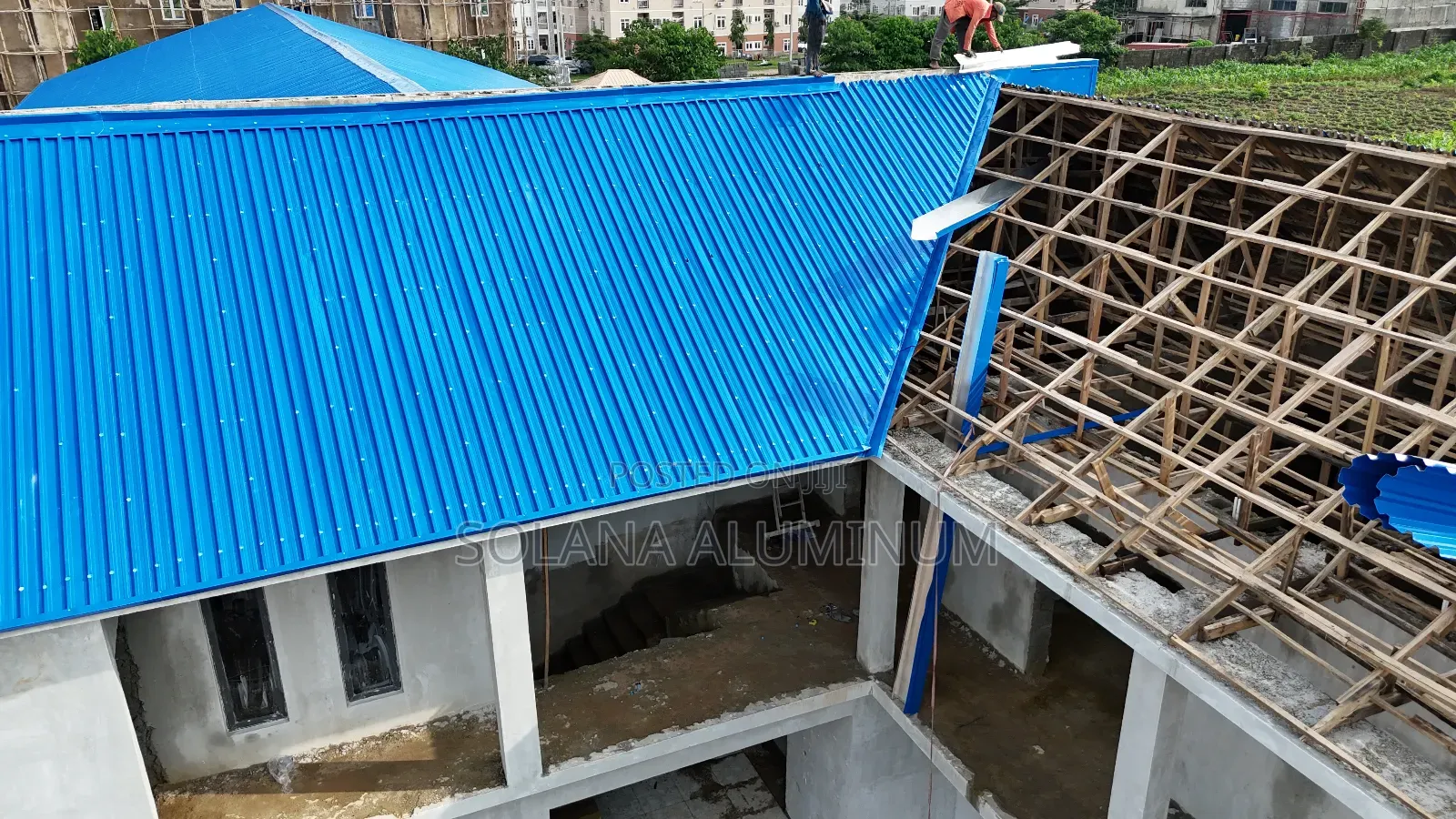 0.65mm Deep Blue Longspan Aluminium Roofing Sheets