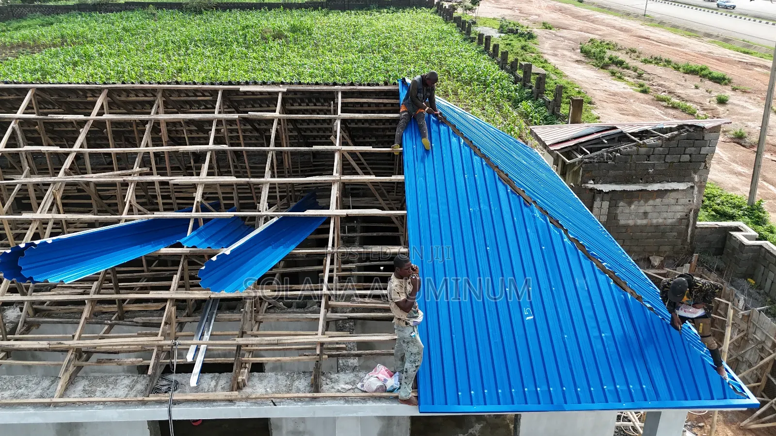 0.65mm Deep Blue Longspan Aluminium Roofing Sheets