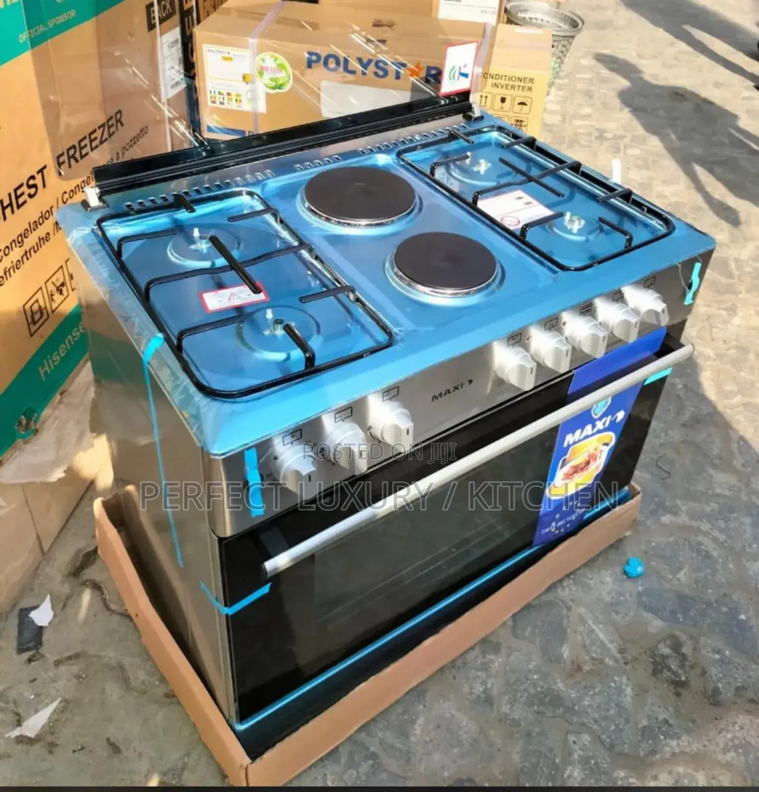 Poly Star 4 Burner With 2 Hot Plate With Oven