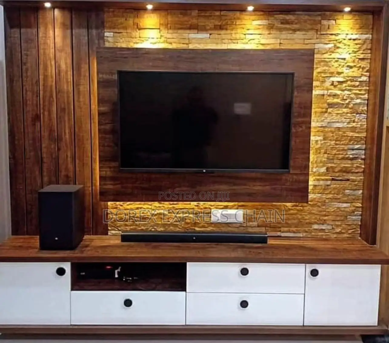 Marble Like Double-Sided Wall Console