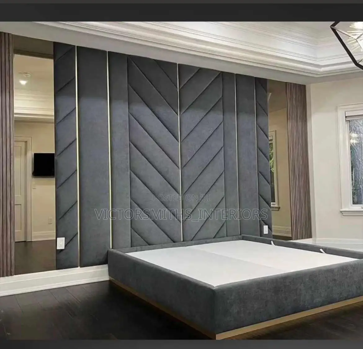Master Bedroom With Full Headboard Bed of 7by7