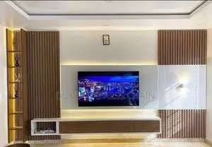 Modern Floating TV Wall Console With Integrated Shelving
