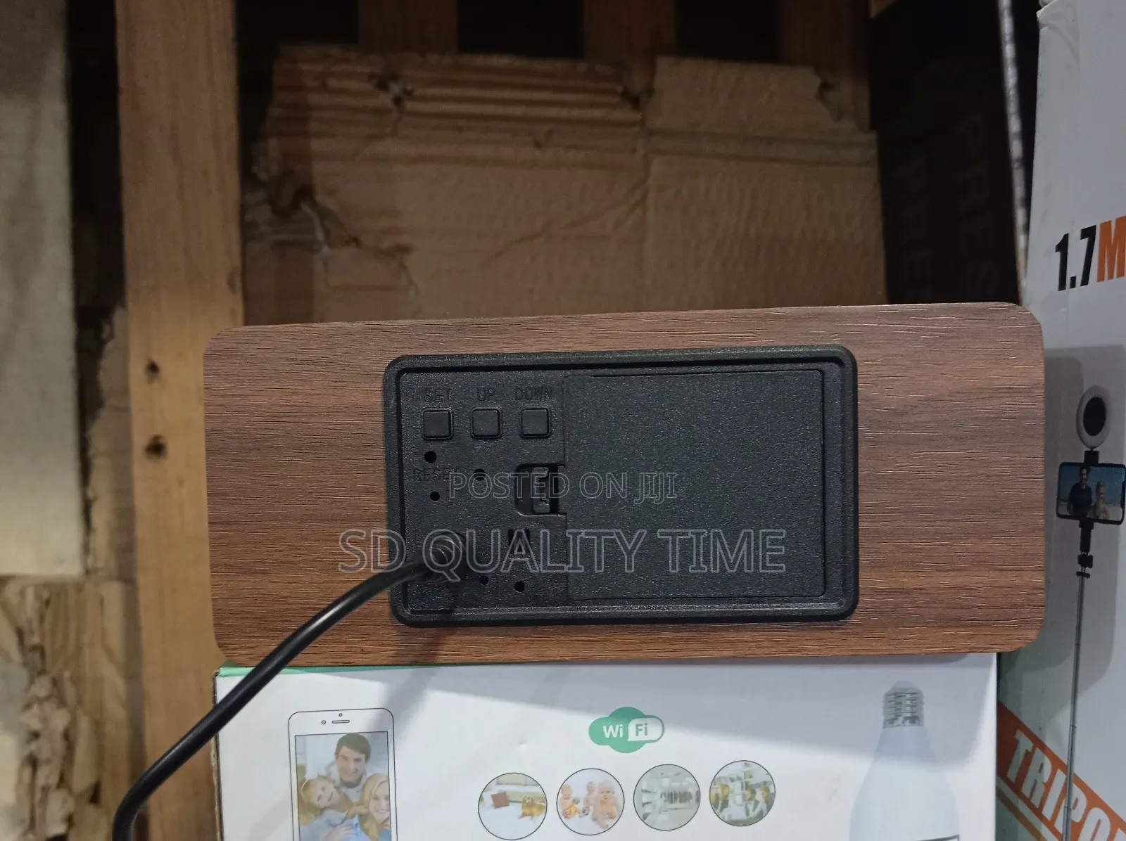 Coperate Gift-Wireless Charging Wooden Clock