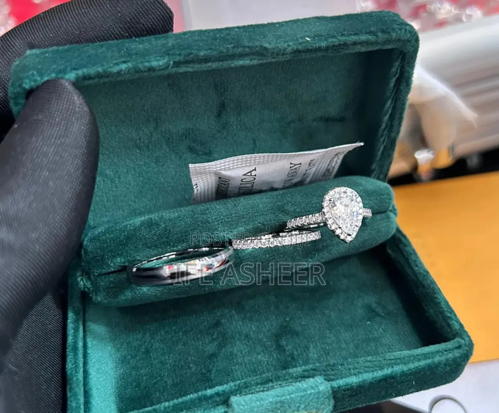 Mossanite Diamond Couple's Wedding Ring Mdw1 - Silver