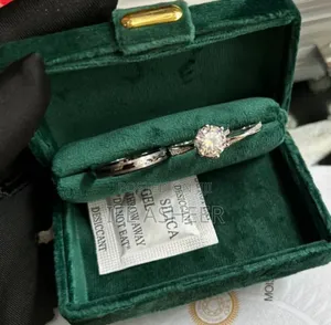 Mossanite Diamond Couple's Wedding Ring Mdw1 - Silver