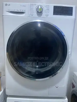 Lg Washer Dryer Freestanding Front-Load Black, White