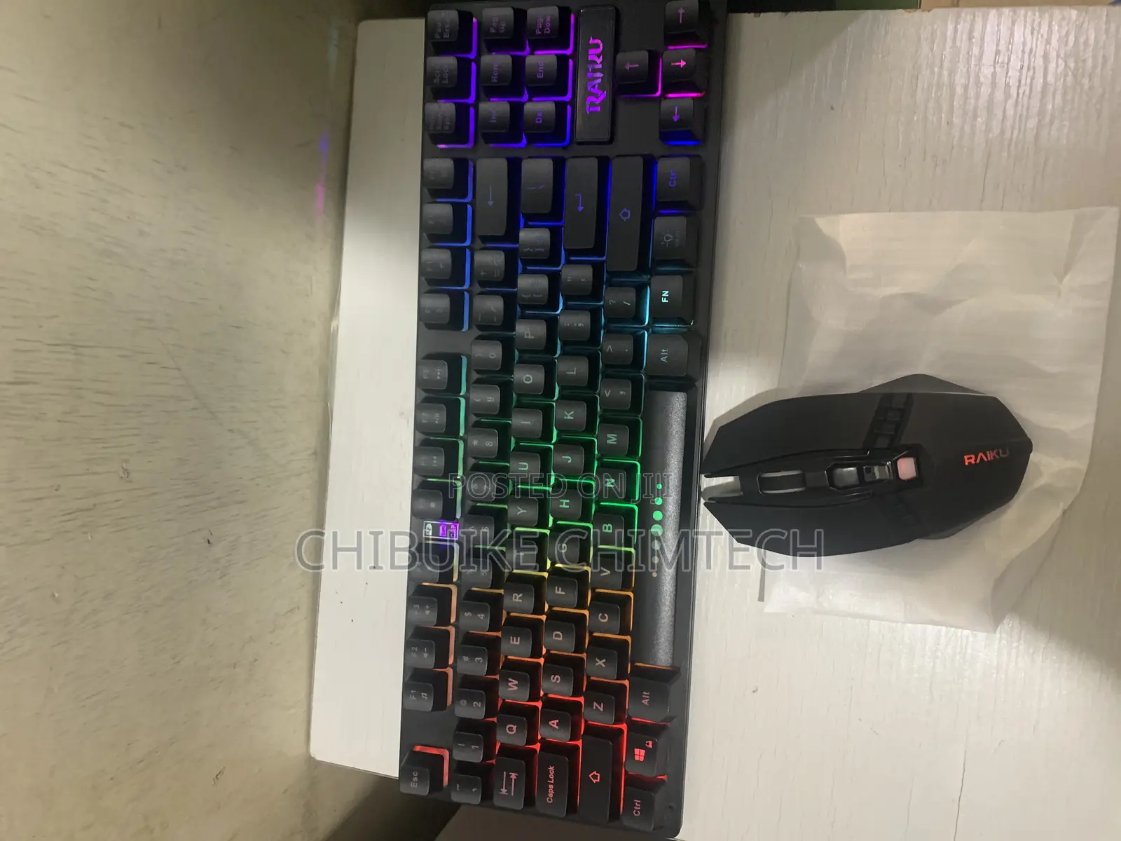 Raiku R905 Rechargeable Wireless Keyboard and Mouse Backlit