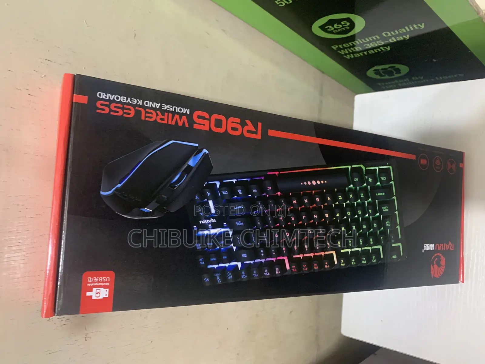 Raiku R905 Rechargeable Wireless Keyboard and Mouse Backlit