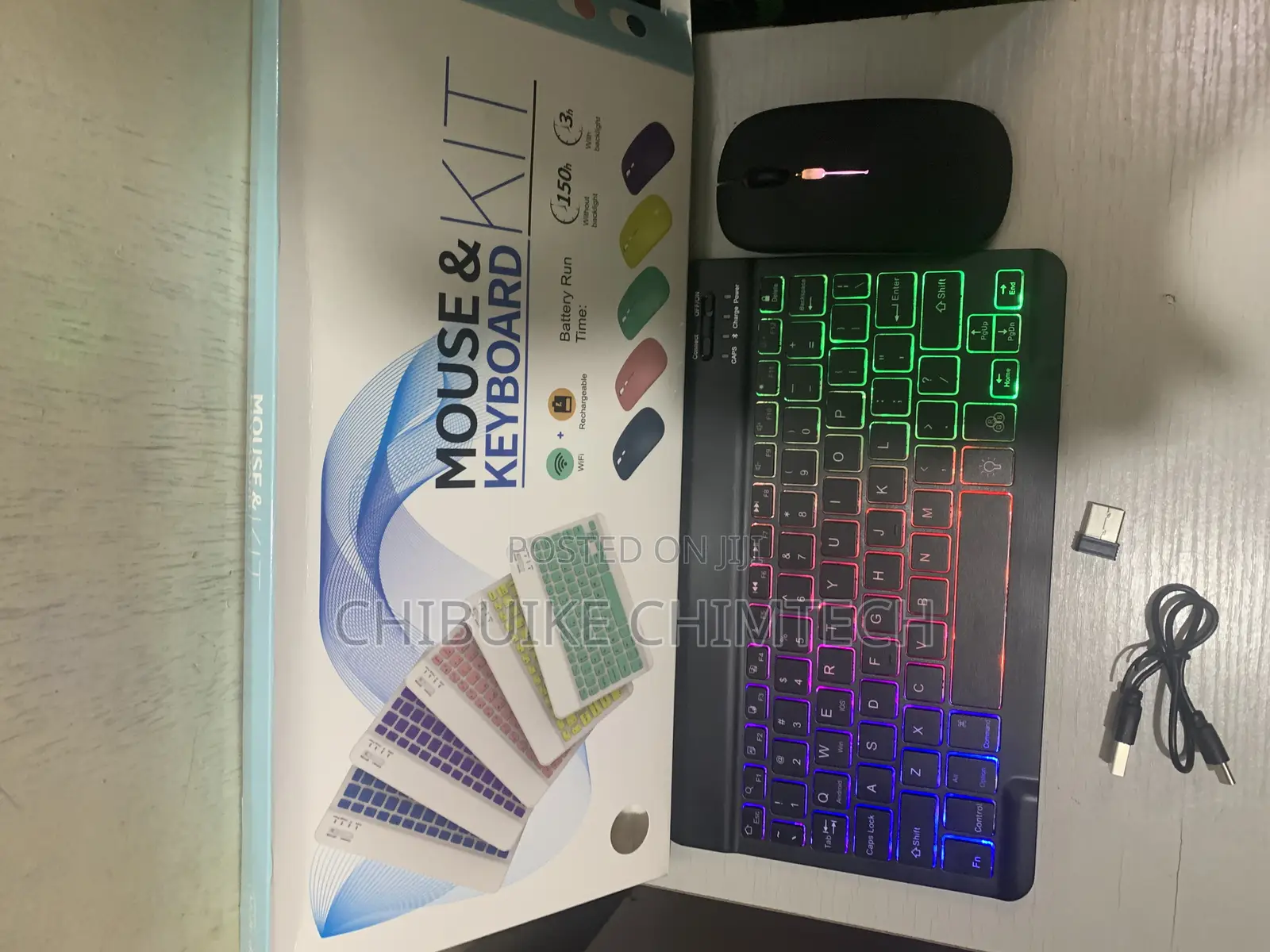 Bluetooth Keyboard and Rechargeable Wireless Mouse RGB