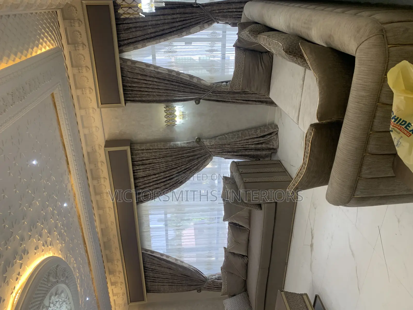 Luxury Automated Curtains Drep Pack With Tieback