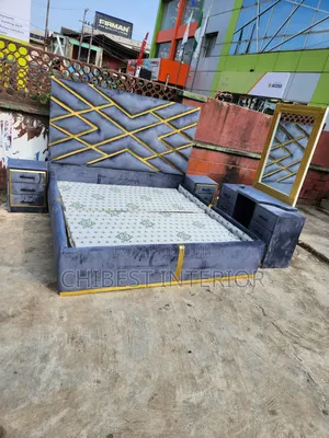 Well Designed Bed Frame With Dresser and Side Tables