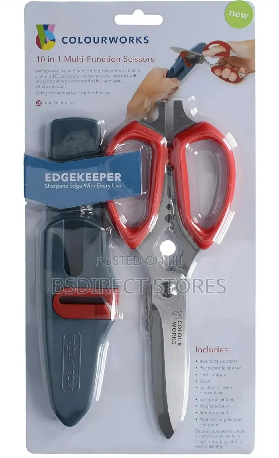 Colourworks 10in1 Multi-Function Kitchen Scissors Edgekeeper