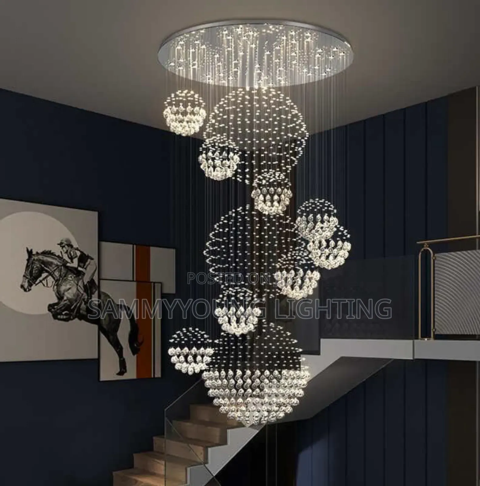 Quality Luxury Modern Led Nordic Rain Drop Chandelier Light